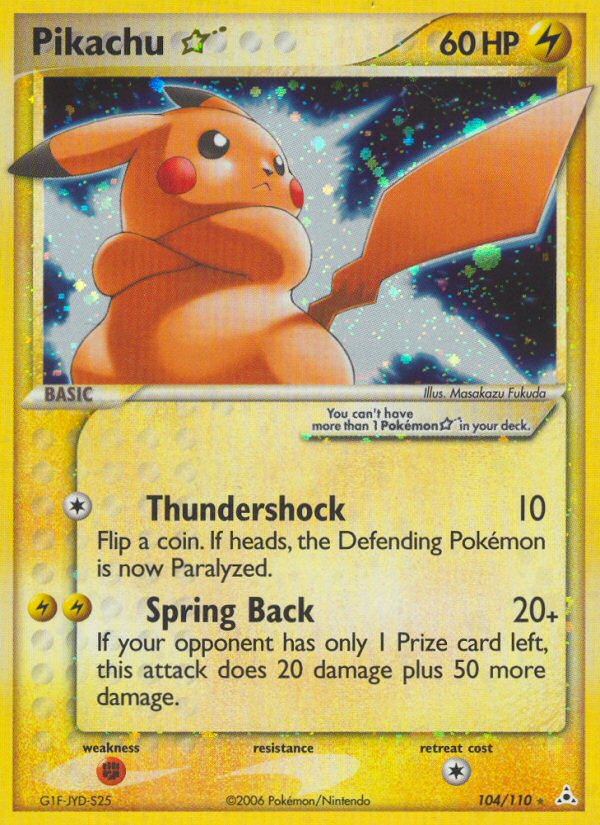EX Holon Phantoms Pikachu Star #104/110